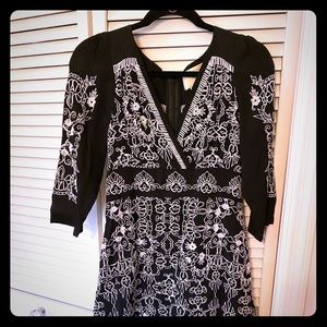 Anthropologie NWT Black and white dress.
